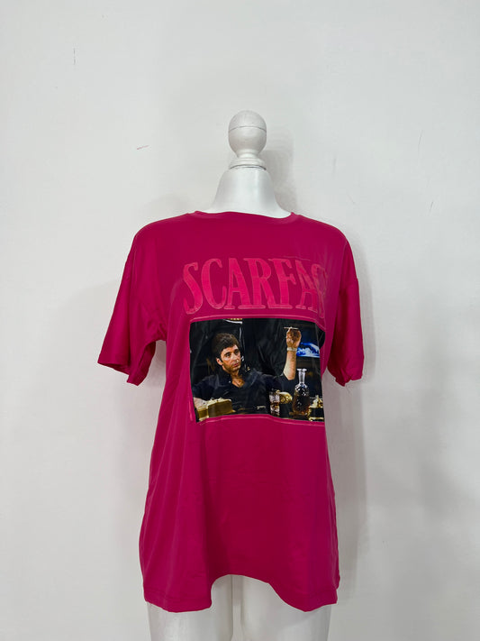 Camisa oversize Scarface Rosa